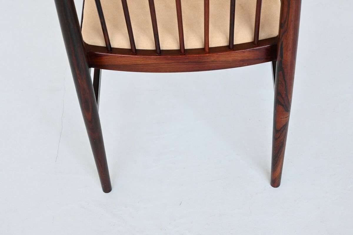Helge Sibast set of six dining chairs in rosewood Denmark 1960
