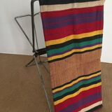 Tabouret pliant de plage ou de camping, toile ancienne