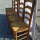 Ensemble de 4 chaises à hauts dossiers en chêne