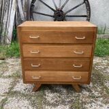Vintage chest of drawers compass feet