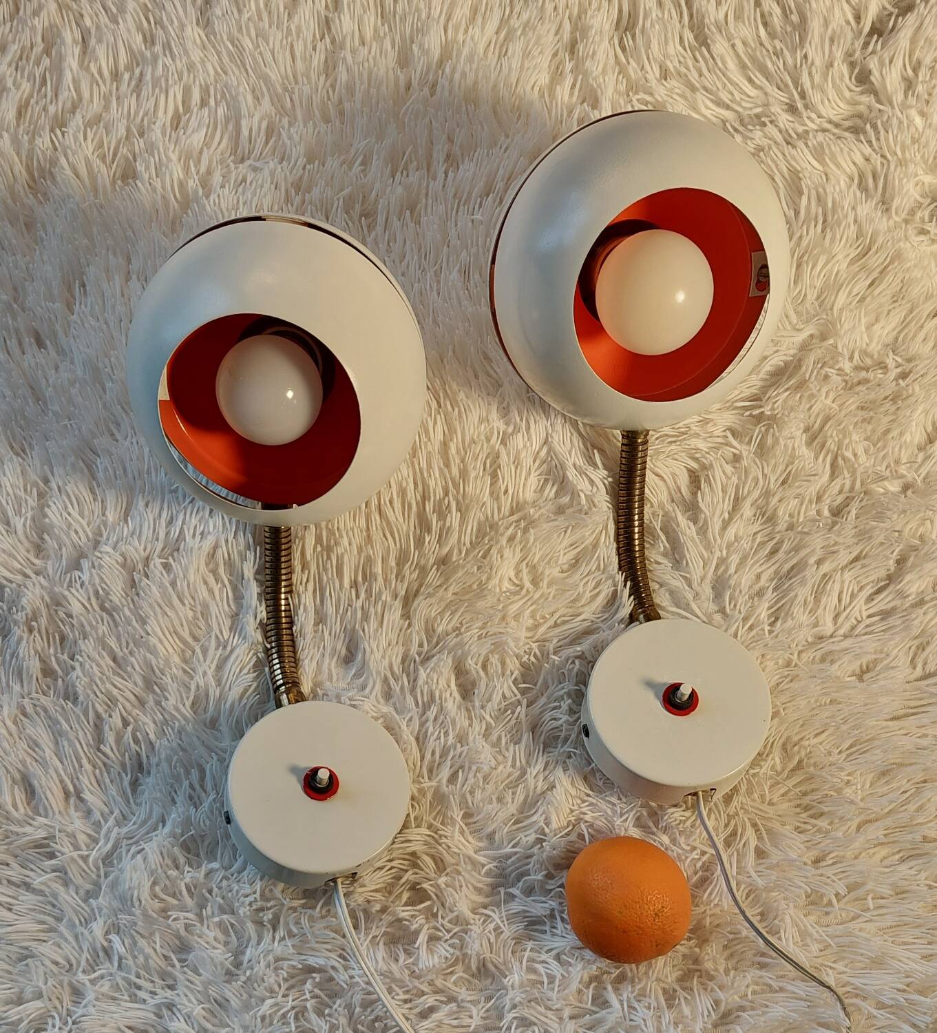 Pair of Denmark eye ball wall lights
