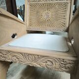 Colonial teak armchair from Ceylon