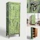 Armoire bonnetière parisienne ancienne patine kaki