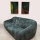 Vintage design corduroy lounge sofa 1970