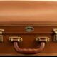 Old suitcase in vulcanized fibers & bakelite "Verlin" 1960