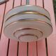 Suspension lamp globe granite glass and gilding, art deco style 30s