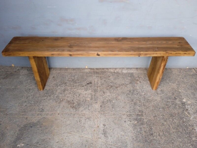 Solid wood bench patinated 160cm