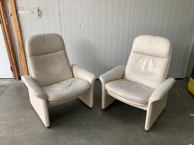 Exceptional and rare Pair of De Sede DS-50 adjustable Lounge Chairs