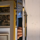 Vintage chrome and brass floor
