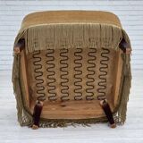 1970s, Danish highback armchair, light green furniture velour.