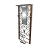Wall-mounted cloakroom coat rack with mirror
