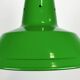 Industrial Italian Green Factory Hanging Lamp, 1970s