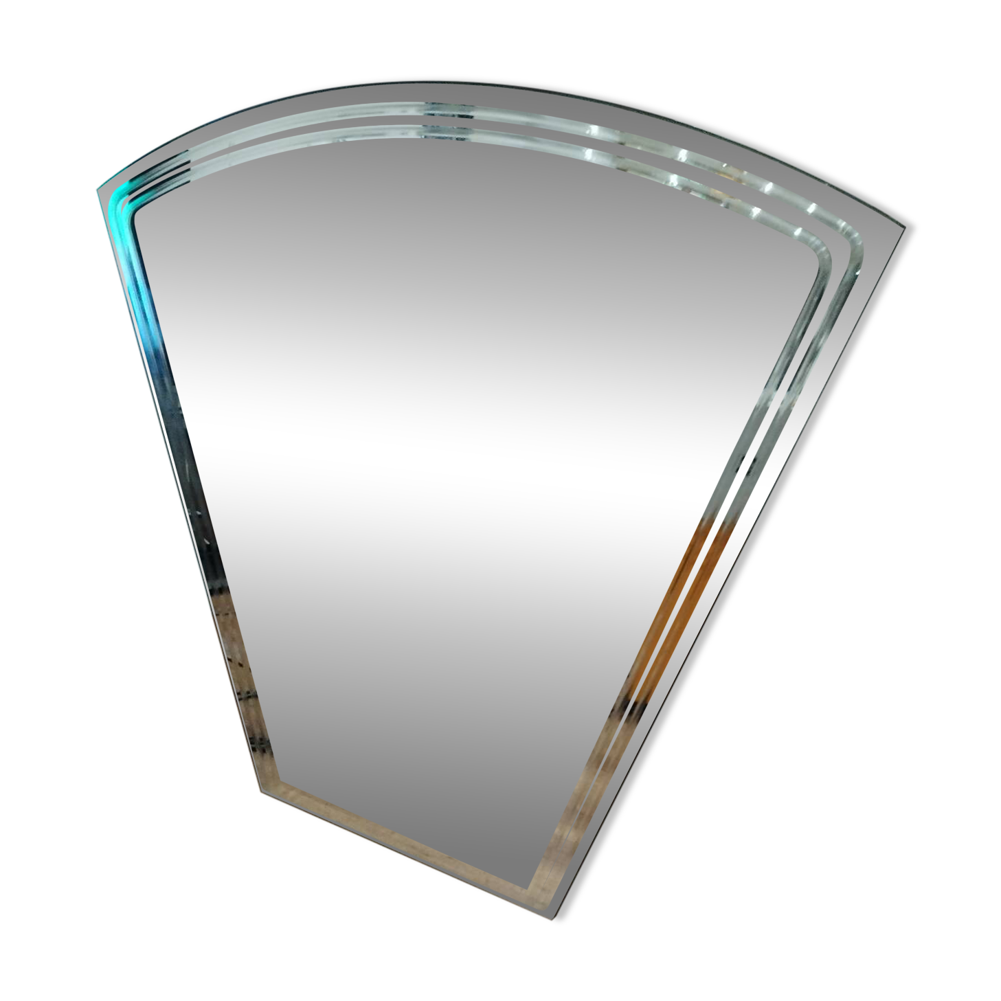 Beveled rearview mirror, 1980s