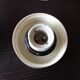 Pair of cylindrical structured glass ceiling lights / vintage 60s-70s