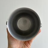 small matte silver metal ice bucket