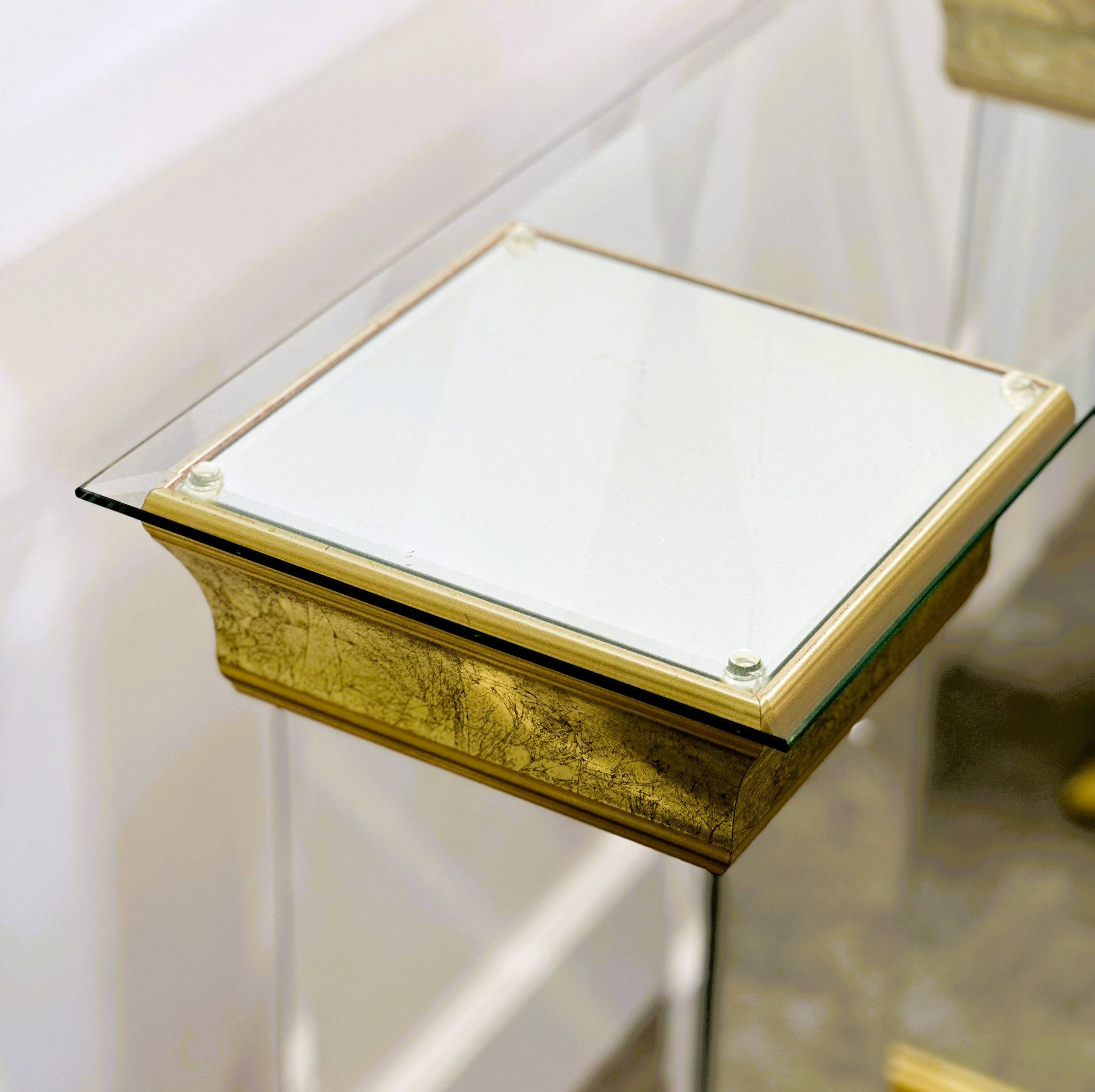 Rare Pair Of Mirrored Plinths or Console By Deknudt, Belgium 1980s