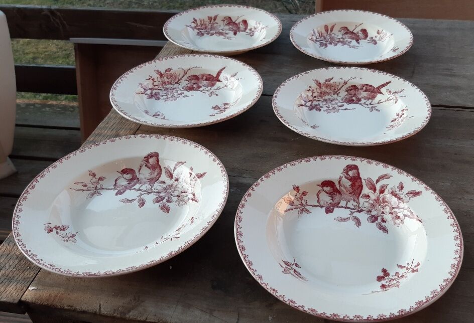 Set of 6 hollow plates Sarreguemines Favorite