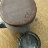 Stoneware coffee pitcher signed atch