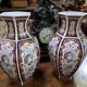 Pair of baluster vases in Imari porcelain