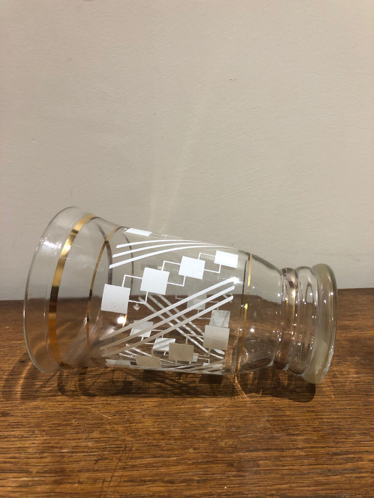 1950s glass vase