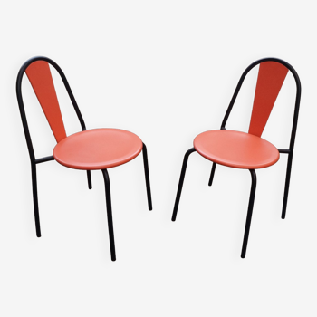 Pair of metal chairs