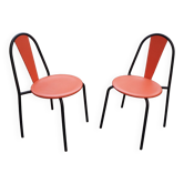 Pair of metal chairs