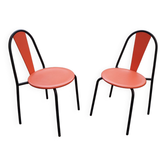 Pair of metal chairs