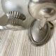Pair of metal and glass wall lights
