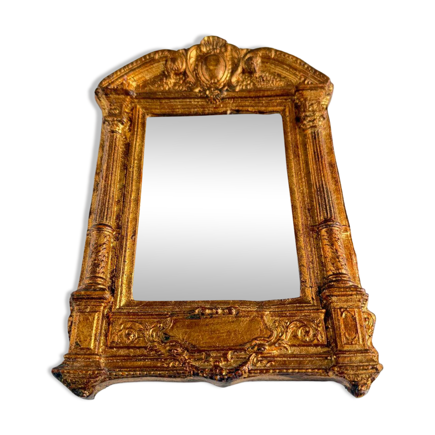 Small Vintage Gold Mirror – Neoclassical & Napoleon III Style