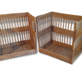 2 paniers anciens en osier de boulangerie
