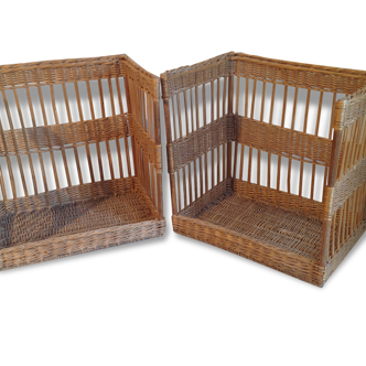 2 former bakery Wicker baskets