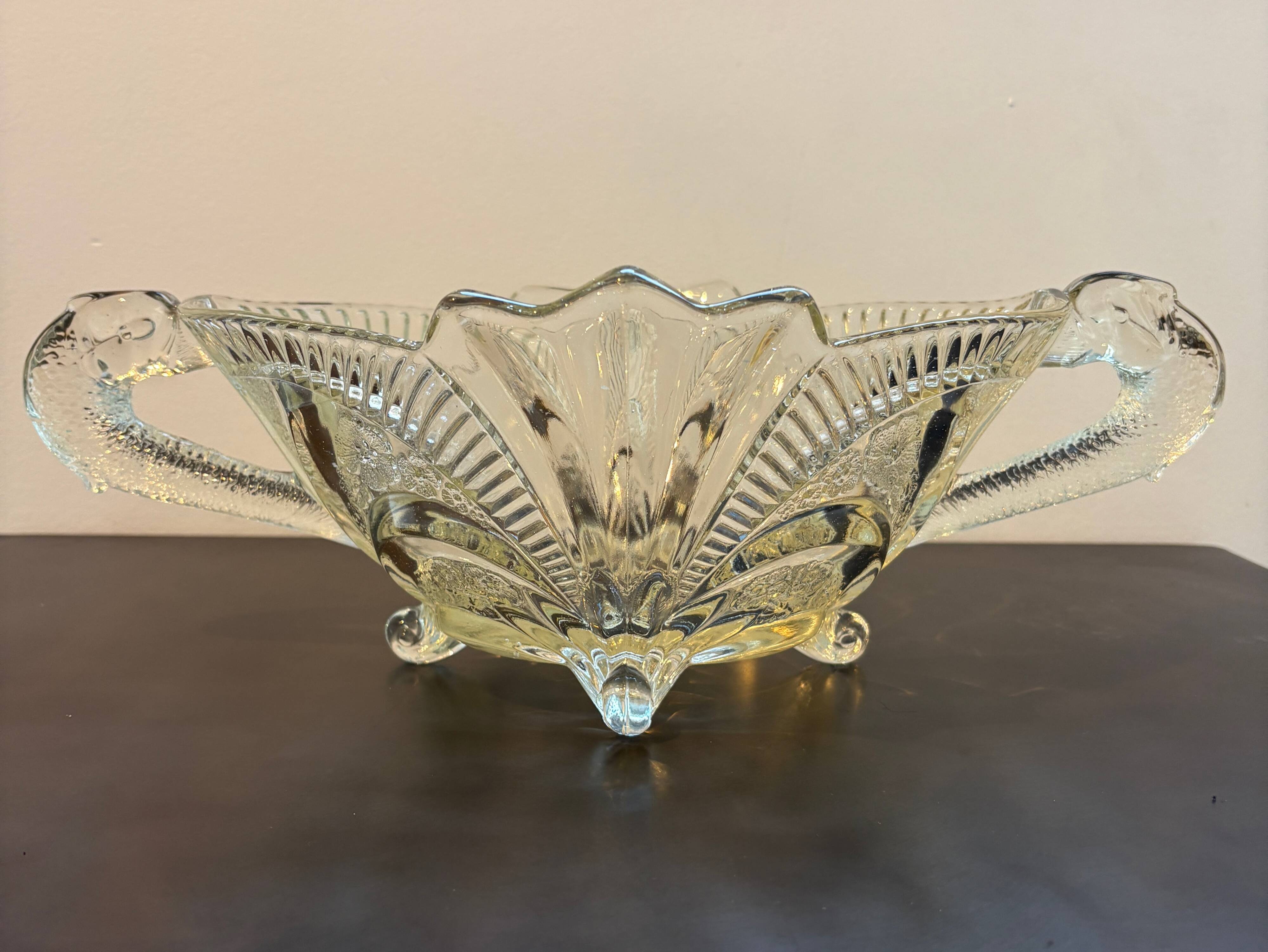 Art Deco fruit bowl with snakes