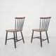 Set of two spindle back chairs by Billund, Denmark 1960's