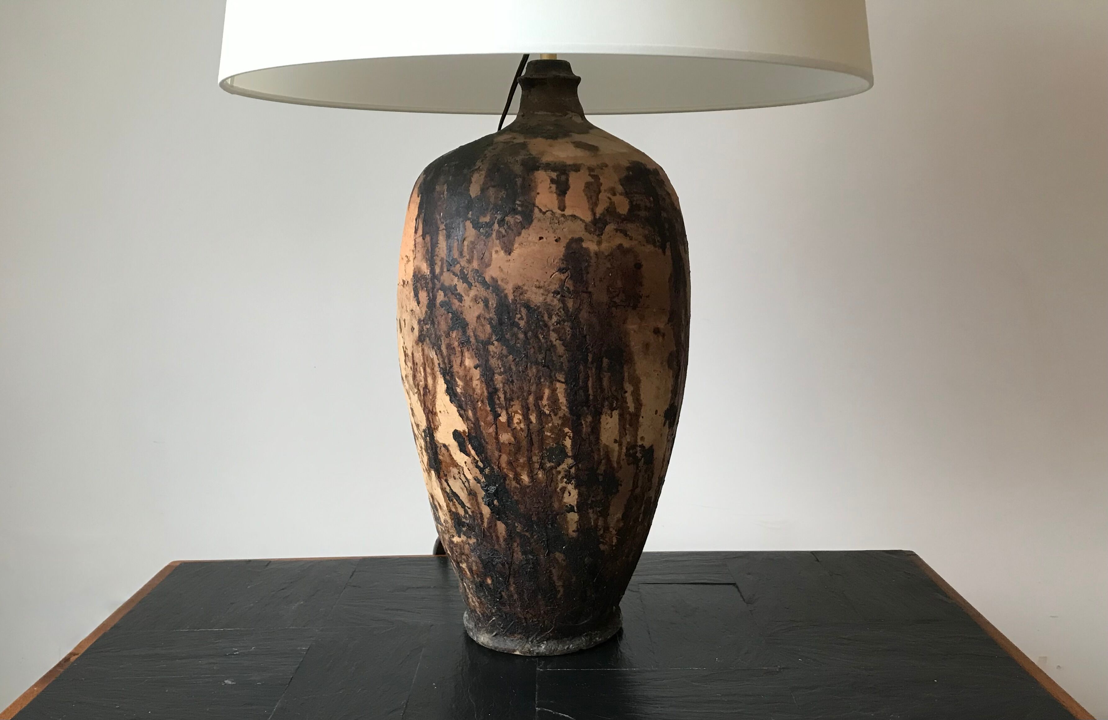 Terracotta lamp, 19th century