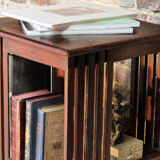 English mahogany revolving library