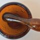 Cendrier mortier verre ambré de Biot