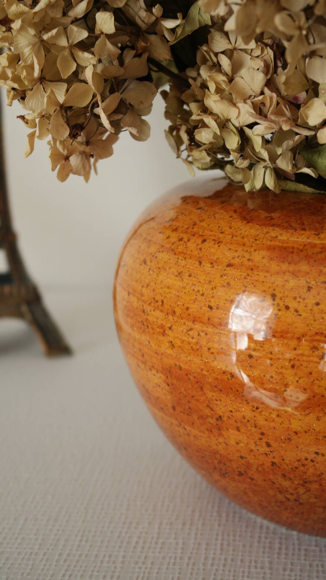 Hubert Olivier 20th century ceramic ball vase