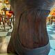 Dining table with rattan marquetry