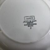 4 assiettes plates vintage fleur bleue Digoin Sarreguemines modele Valentin