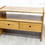 Low furniture Maison Regain solid elm 1960 with drawer