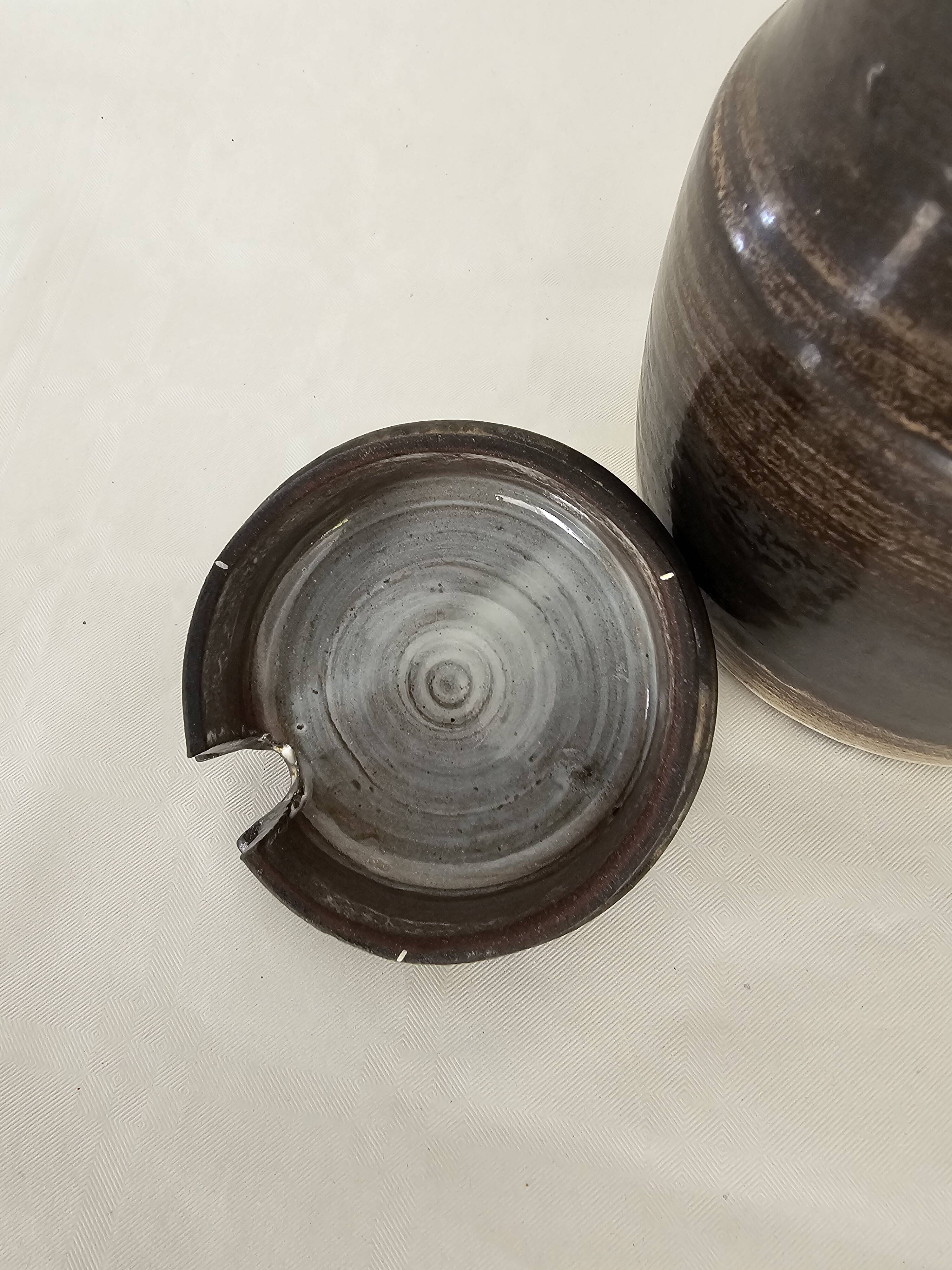 Ceramic pickle olive pot by Atelier Dieulefit Jacques POUCHAIN