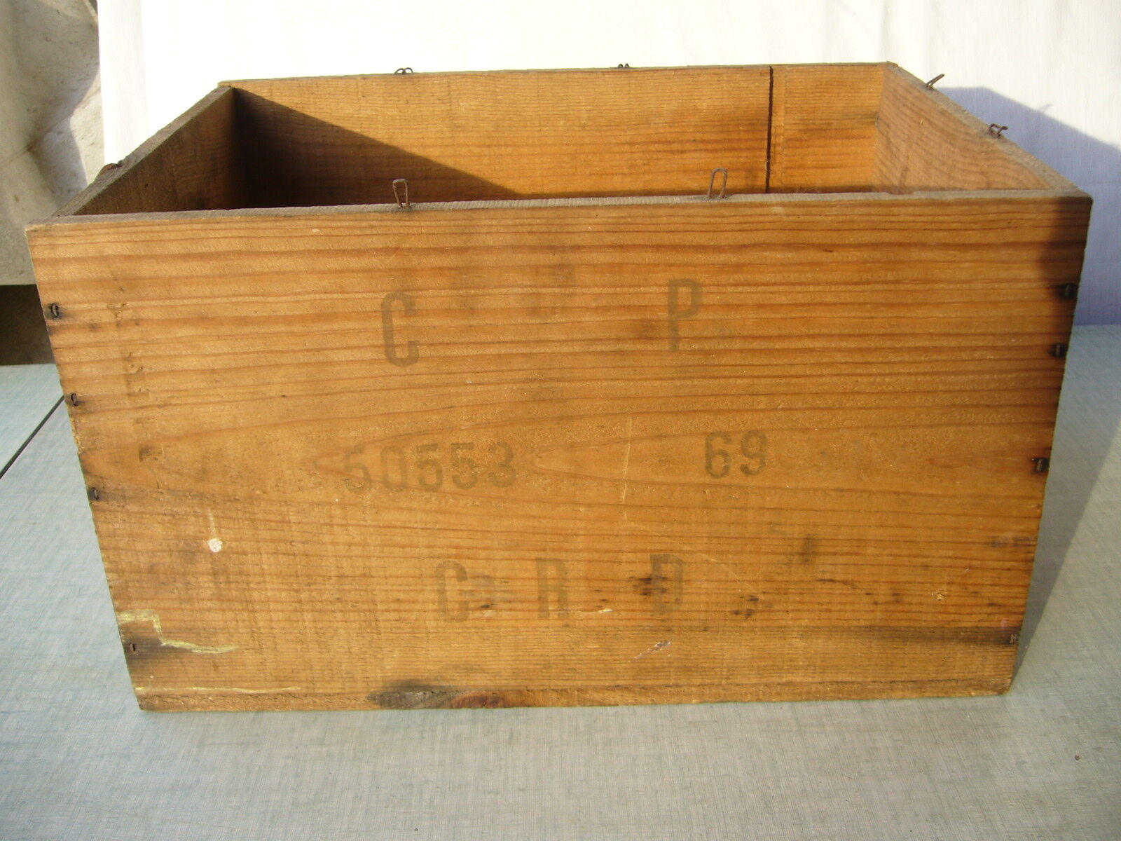 Old wooden crate Calvet (wines from bordeaux)