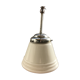Old white opaline suspension - alu support 50 years vintage