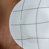 Set of 3 Salins soup plates, check pattern