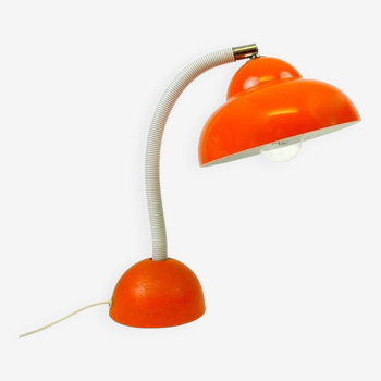 Lampe de bureau orange de l'ère spatiale du milieu du siècle des années 70 par Temde