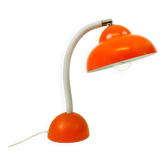 Mid Century 70s space age orange Desk Lamp by Temde