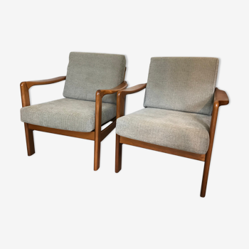 Paire de fauteuils scandinaves vintage Walter Knoll