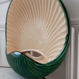 Art deco green shell wall lamp