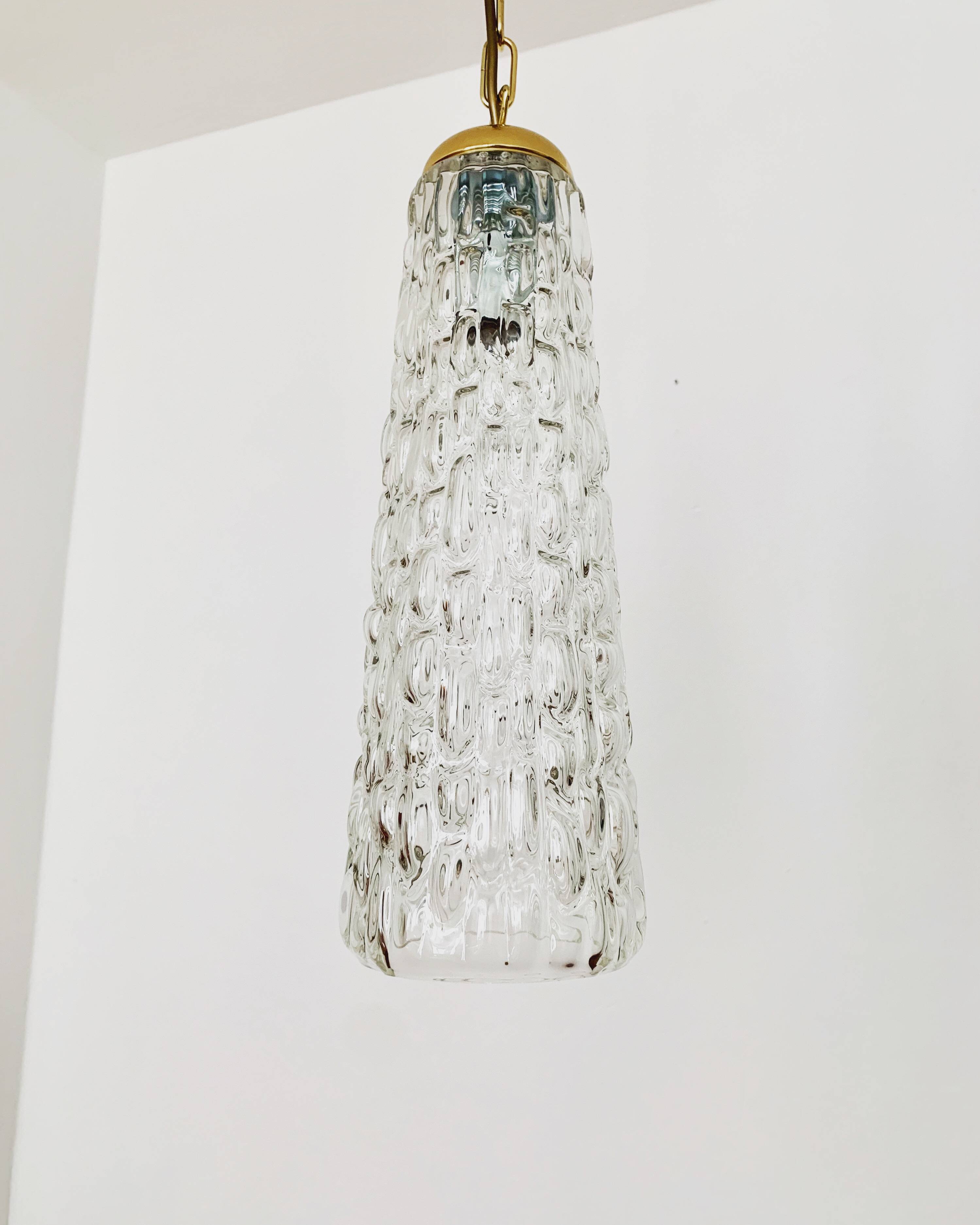 Ensemble de 4 lampes suspendues en verre cristal