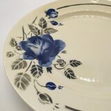 Plat à la rose bleue